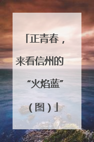 正青春，来看信州的“火焰蓝”（图）