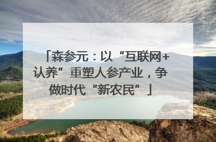 森参元：以“互联网+认养”重塑人参产业，争做时代“新农民”
