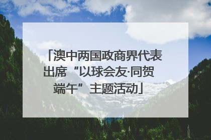 澳中两国政商界代表出席“以球会友·同贺端午”主题活动