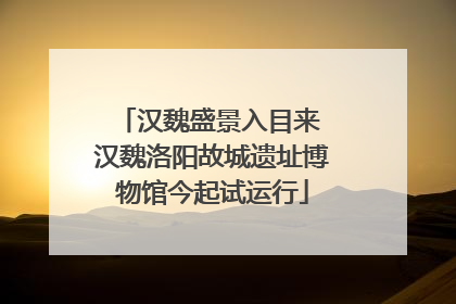 汉魏盛景入目来 汉魏洛阳故城遗址博物馆今起试运行