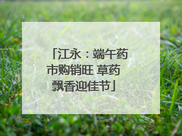 江永：端午药市购销旺 草药飘香迎佳节