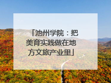 池州学院：把美育实践做在地方文旅产业里