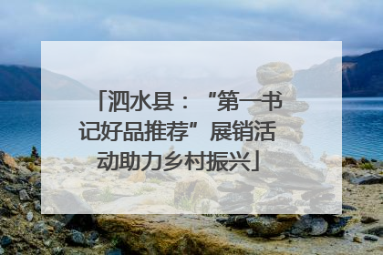 泗水县：“第一书记好品推荐”展销活动助力乡村振兴