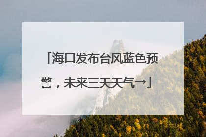 海口发布台风蓝色预警，未来三天天气→