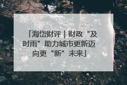 海岱财评｜财政“及时雨”助力城市更新迈向更“新”未来