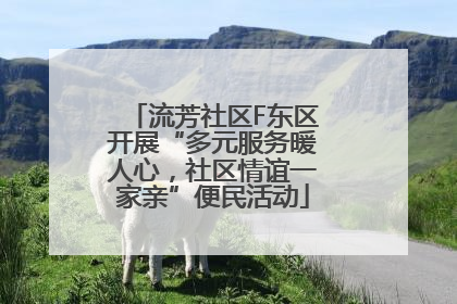 流芳社区F东区开展“多元服务暖人心，社区情谊一家亲”便民活动