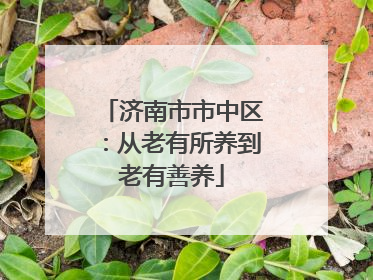 济南市市中区：从老有所养到老有善养
