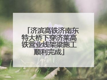 济滨高铁济南东特大桥下穿济莱高铁营业线架梁施工顺利完成