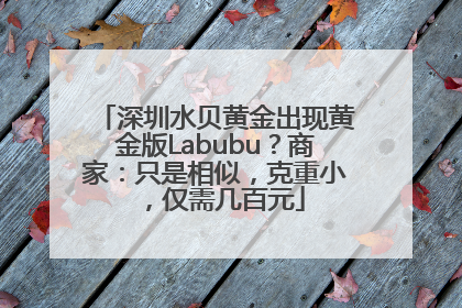 深圳水贝黄金出现黄金版Labubu？商家：只是相似，克重小，仅需几百元