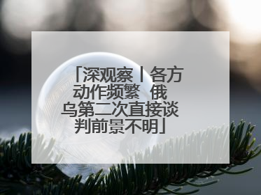 深观察丨各方动作频繁  俄乌第二次直接谈判前景不明