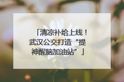 清凉补给上线！武汉公交打造“提神醒脑加油站”