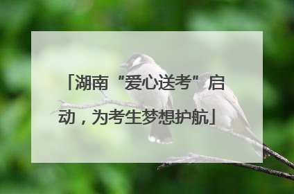 湖南“爱心送考”启动，为考生梦想护航