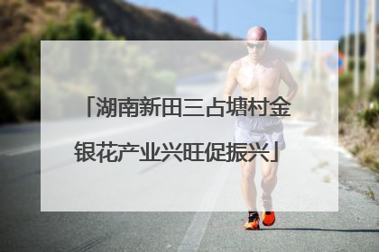 湖南新田三占塘村金银花产业兴旺促振兴