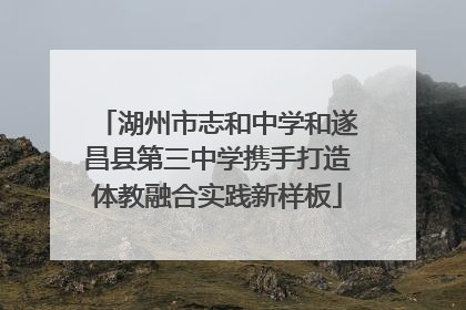 湖州市志和中学和遂昌县第三中学携手打造体教融合实践新样板