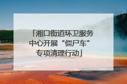 湘口街道环卫服务中心开展“僵尸车”专项清理行动