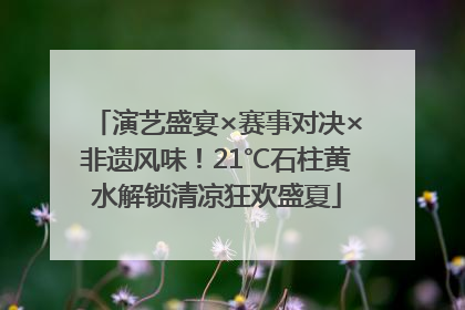 演艺盛宴×赛事对决×非遗风味！21℃石柱黄水解锁清凉狂欢盛夏