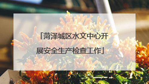 菏泽城区水文中心开展安全生产检查工作