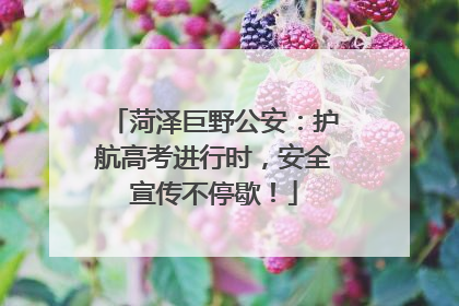 菏泽巨野公安：护航高考进行时，安全宣传不停歇！