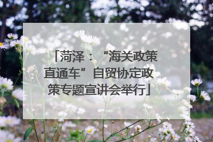 菏泽：“海关政策直通车”自贸协定政策专题宣讲会举行