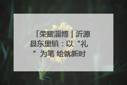 荣耀淄博｜沂源县东里镇：以“礼”为笔 绘就新时代乡风文明画卷