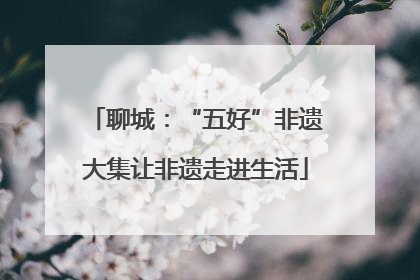 聊城：“五好”非遗大集让非遗走进生活
