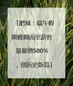 肥城：端午假期蜂拥而至游客量暴增500%，创历史新高