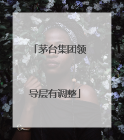 茅台集团领导层有调整