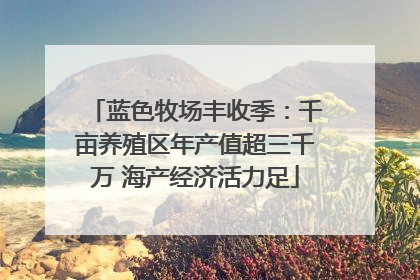蓝色牧场丰收季：千亩养殖区年产值超三千万 海产经济活力足