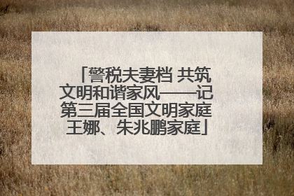 警税夫妻档 共筑文明和谐家风——记第三届全国文明家庭王娜、朱兆鹏家庭