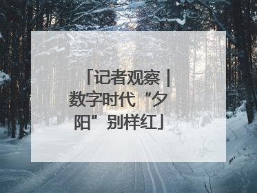 记者观察｜数字时代“夕阳”别样红