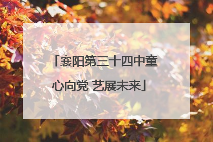 襄阳第三十四中童心向党 艺展未来