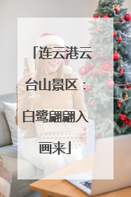 连云港云台山景区：白鹭翩翩入画来