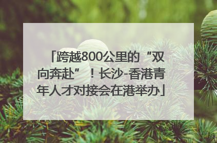 跨越800公里的“双向奔赴”！长沙-香港青年人才对接会在港举办