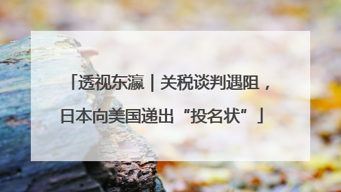 透视东瀛｜关税谈判遇阻，日本向美国递出“投名状”