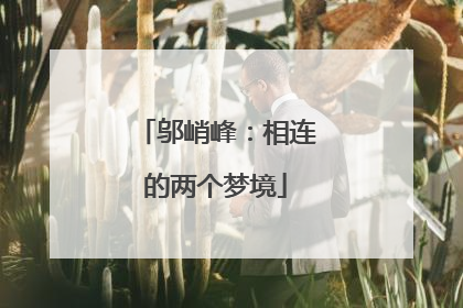 邬峭峰：相连的两个梦境