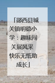 郧西县城关镇明德小学：趣味闯关展风采 快乐无纸助成长