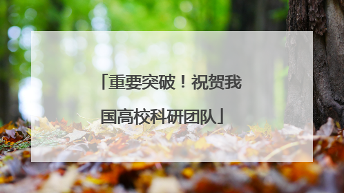 重要突破！祝贺我国高校科研团队
