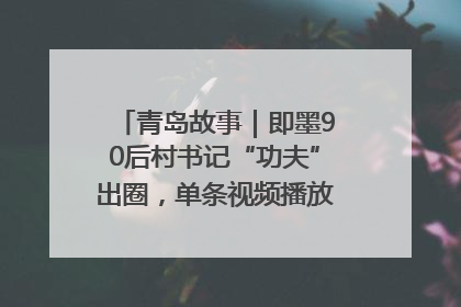 青岛故事｜即墨90后村书记“功夫”出圈，单条视频播放量过600万