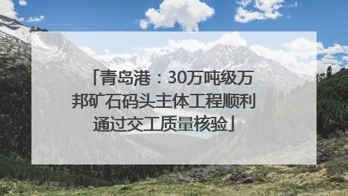 青岛港：30万吨级万邦矿石码头主体工程顺利通过交工质量核验