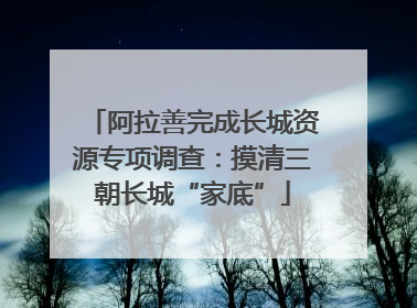 阿拉善完成长城资源专项调查：摸清三朝长城“家底”