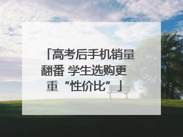 高考后手机销量翻番 学生选购更重“性价比”