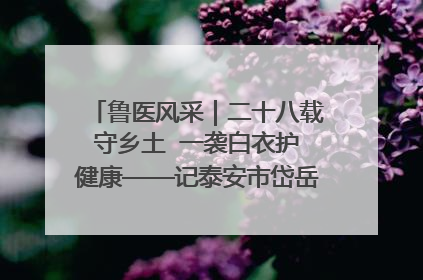 鲁医风采｜二十八载守乡土  一袭白衣护健康——记泰安市岱岳区满庄镇卫生院院长、主任医师张宝喜