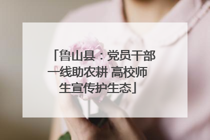 鲁山县：党员干部一线助农耕 高校师生宣传护生态