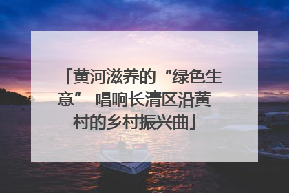 黄河滋养的“绿色生意” 唱响长清区沿黄村的乡村振兴曲