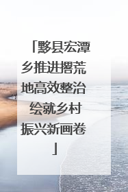黟县宏潭乡推进撂荒地高效整治 绘就乡村振兴新画卷