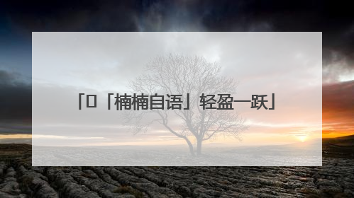 ﻿「楠楠自语」轻盈一跃
