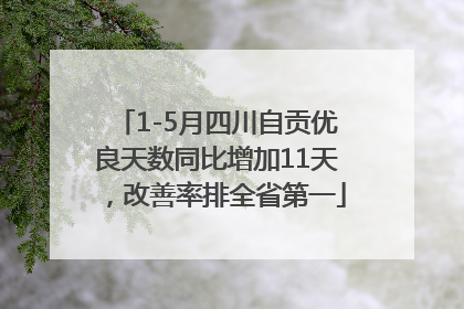1-5月四川自贡优良天数同比增加11天，改善率排全省第一