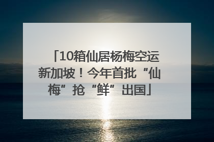 10箱仙居杨梅空运新加坡！今年首批“仙梅”抢“鲜”出国