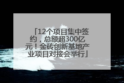 12个项目集中签约，总额超300亿元！金砖创新基地产业项目对接会举行