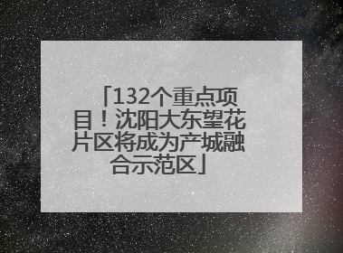 132个重点项目！沈阳大东望花片区将成为产城融合示范区